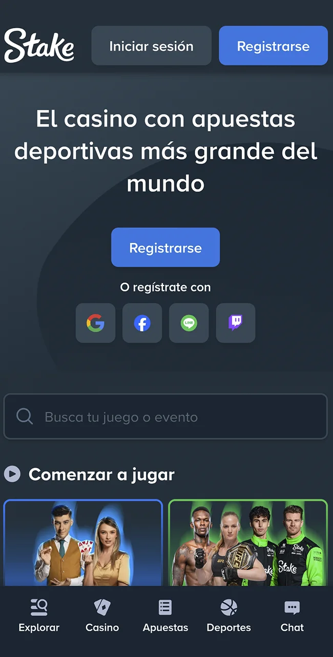Ingresá desde Chrome para ver contenidos en el sitio oficial Stake.