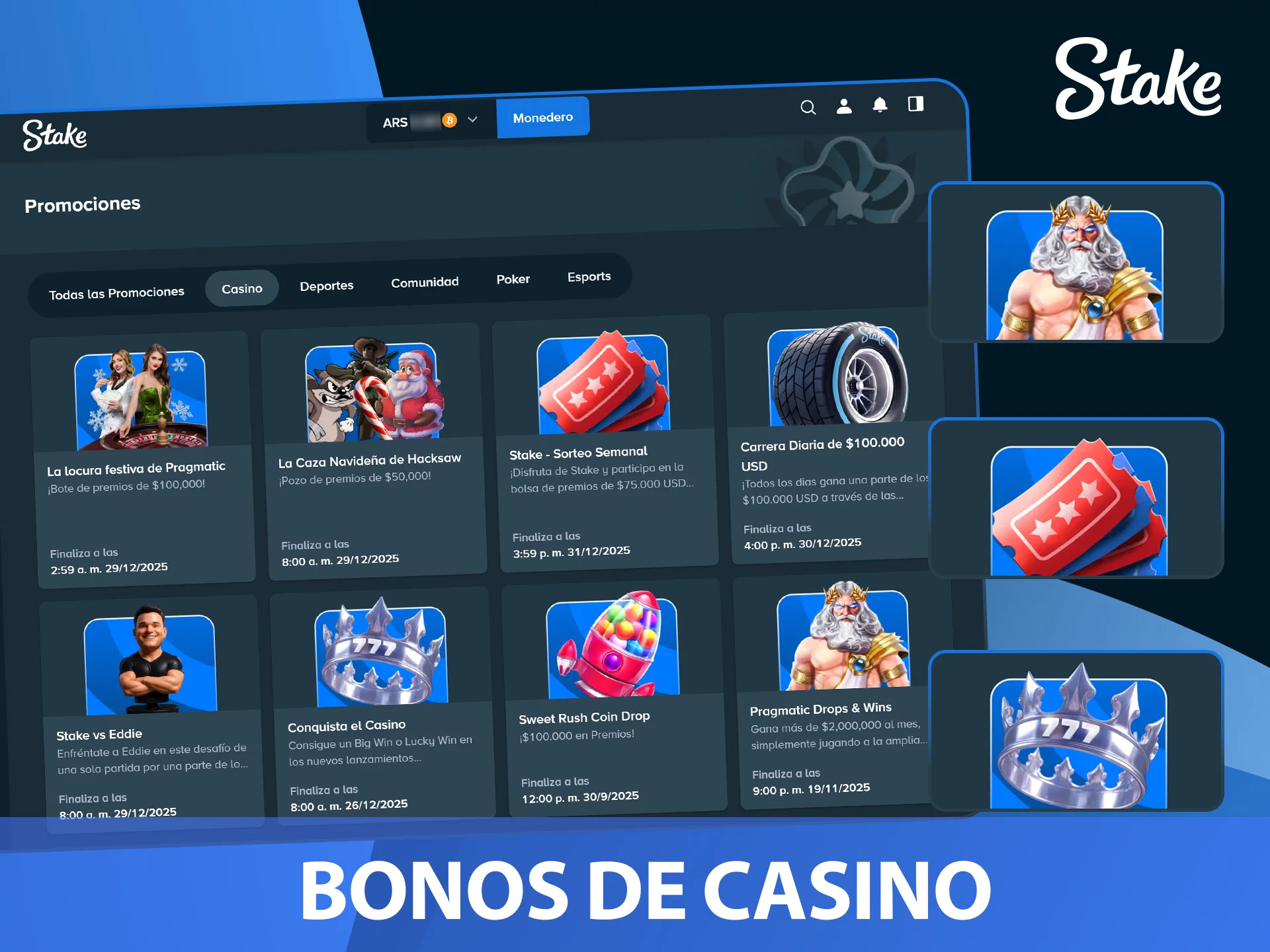 Aprovechá los bonos en sitio Stake Argentina.