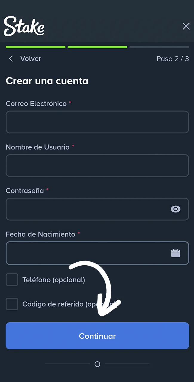 Accedé a tu cuenta personal dentro del sitio oficial Stake ahora mismo.