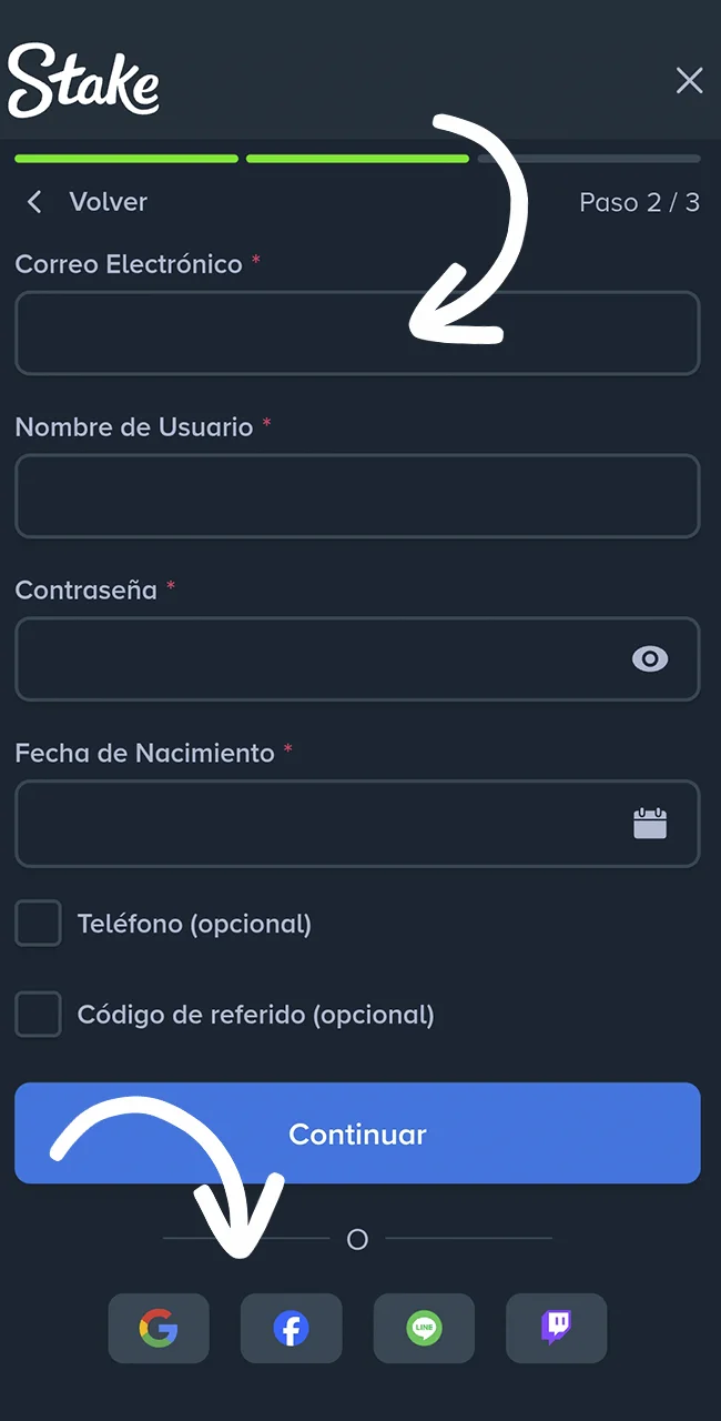 Usá tus redes en sitio Stake.