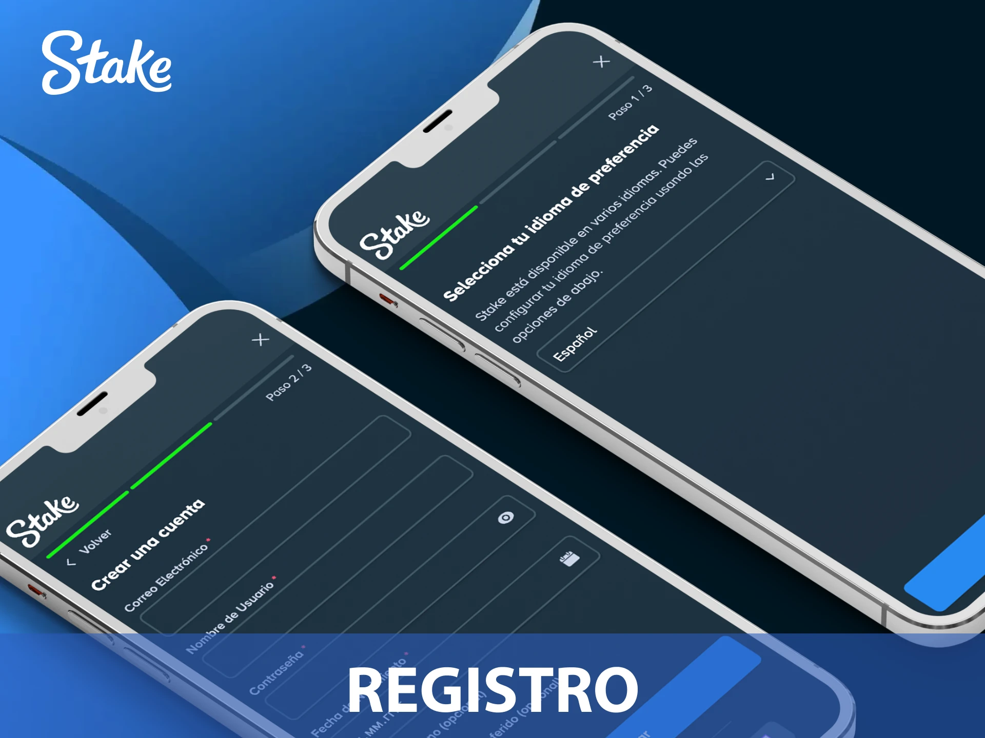 Completa el proceso de registro a través de la App Stake para empezar a ganar.